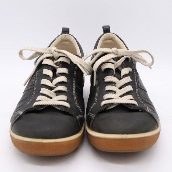 Ecco Womens Chase Shoes Size 7 Casual Walking Sneaker Black Leather Euro 37 - Picture 8 of 11